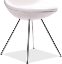 Drop Chair Premium Leather/White image.