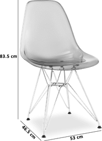 DSR Style Transparent Chair Red image.