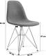 DSR Style Upholstered Dining Chair Charcoal Grey image.