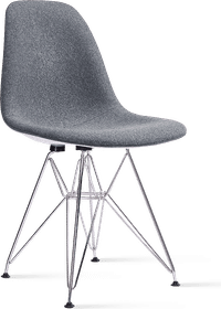 DSR Style Upholstered Dining Chair Charcoal Grey image.