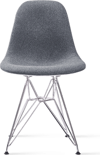 DSR Style Upholstered Dining Chair Charcoal Grey image.