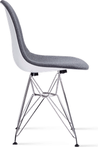 DSR Style Upholstered Dining Chair Charcoal Grey image.