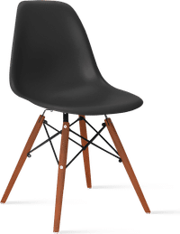 DSW Style Chair Black/Dark Wood image.