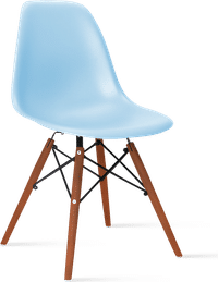 DSW Style Chair Light Blue/Dark Wood image.