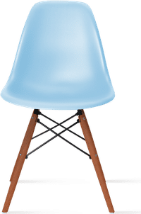 DSW Style Chair Light Blue/Dark Wood image.