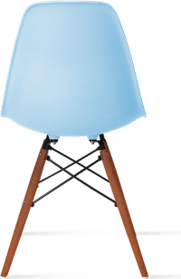 DSW Style Chair Light Blue/Dark Wood image.