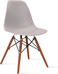 DSW Style Chair Light Grey/Dark Wood image.