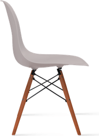 DSW Style Chair Light Grey/Dark Wood image.