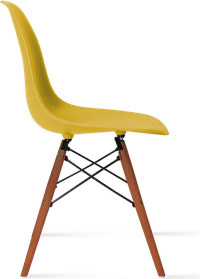 DSW Style Chair Mustard/Dark Wood image.