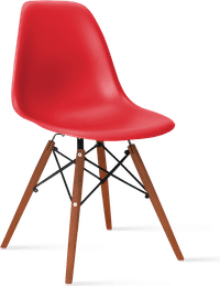 DSW Style Chair Red/Dark Wood image.