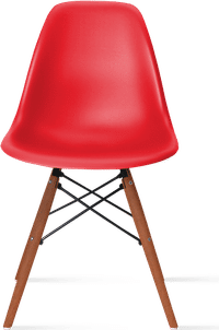 DSW Style Chair Red/Dark Wood image.