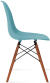 DSW Style Chair Teal/Dark Wood image.