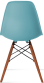 DSW Style Chair Teal/Dark Wood image.