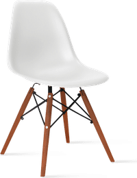 DSW Style Chair White/Dark Wood image.