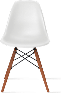 DSW Style Chair White/Dark Wood image.
