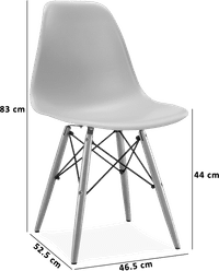 DSW Style Chair Red/Light Wood image.