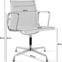 Eames Style Office Chair EA108 Mesh White  image.