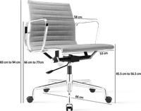 Eames Style Office Chair EA117 Fabric Yellow image.