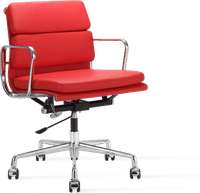 Eames Style Office Chair EA217 Leather Red image.