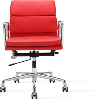 Eames Style Office Chair EA217 Leather Red image.