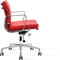 Eames Style Office Chair EA217 Leather Red image.