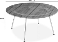 Eames Style CTR Coffee Table Walnut image.