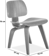 Eames Style DCW Chair Oak image.