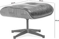 Eames Style Lounge Chair 670 Stool Italian Leather/Mocha/Walnut image.