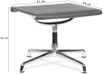 Eames Style Lounge Chair Stool EA125 White image.