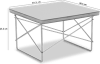 Eames Style LTR Side Table Black image.