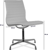 Eames Style Office Chair EA105 Leather    Coffee image.