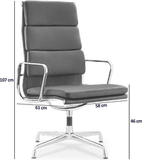 Eames Style Soft Pad Office Chair EA215 Tan image.