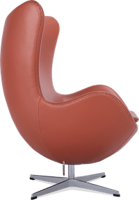 The Egg Chair Premium Leather/Without piping/Caramel Aniline image.
