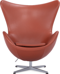 The Egg Chair Premium Leather/Without piping/Caramel Aniline image.