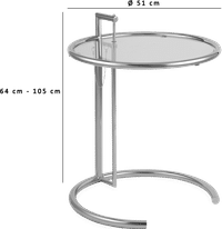 Eileen Gray E1027 Side Table Black image.