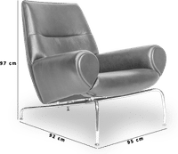 EJ101 Queen Chair Premium Leather/Black  image.