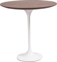 Tulip Side Table Walnut Veneer/White image.