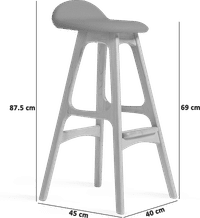 Erik Buch Bar Stool Dusty Rose image.