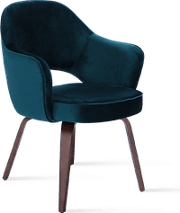 Executive Armchair - Velvet Dark Aqua Velvet image.