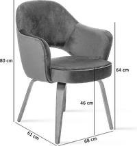 Executive Armchair - Velvet Deep Red image.