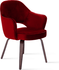 Executive Armchair - Velvet Deep Red image.