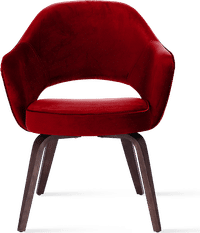 Executive Armchair - Velvet Deep Red image.