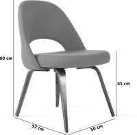 Executive Chair Armless Light Pebble Grey image.