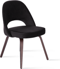 Executive Chair Armless - Velvet Charcoal Grey Velvet image.