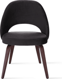 Executive Chair Armless - Velvet Charcoal Grey Velvet image.