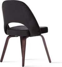 Executive Chair Armless - Velvet Charcoal Grey Velvet image.