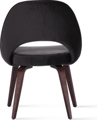 Executive Chair Armless - Velvet Charcoal Grey Velvet image.