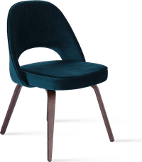 Executive Chair Armless - Velvet Dark Aqua Velvet image.