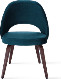 Executive Chair Armless - Velvet Dark Aqua Velvet image.