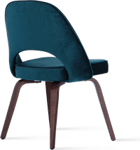 Executive Chair Armless - Velvet Dark Aqua Velvet image.